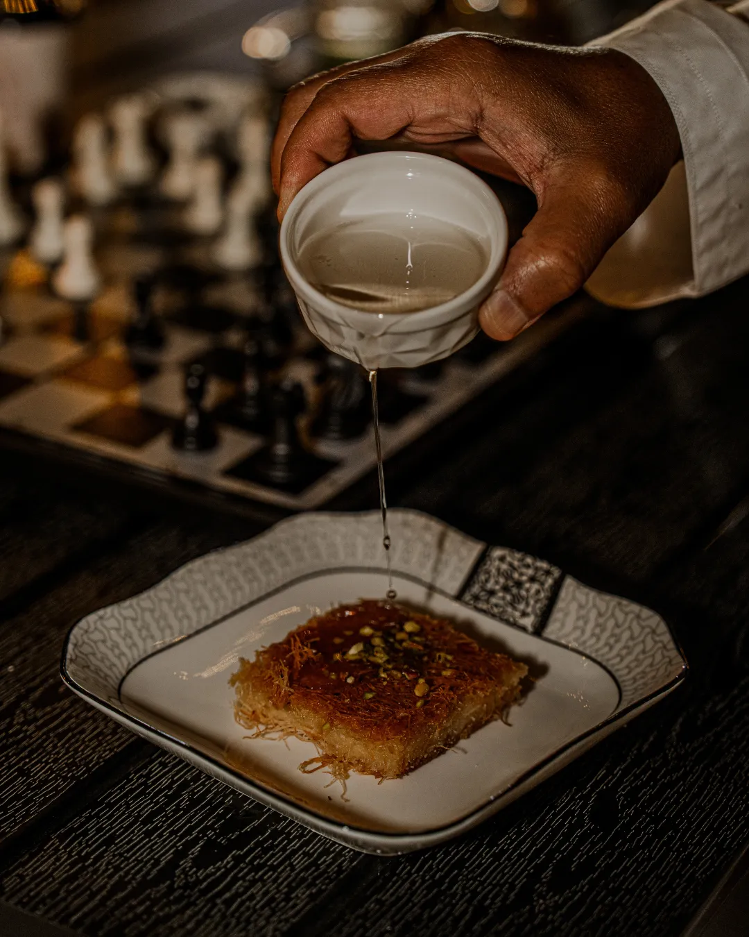 Kunafa · syrup poured slow