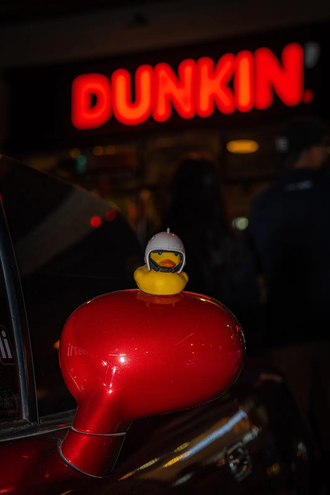 The co-driver stayed for the neon